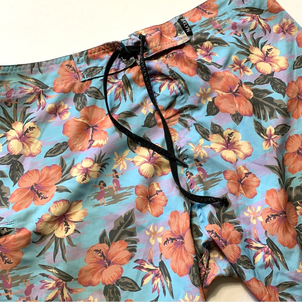 Brooklyn Cloth Multicolor Floral Boardshorts Men’s 34 – Stretch Swim Shorts - Picture 2 of 13